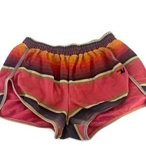 Aviator Nation Multicolor Striped Sweat Short